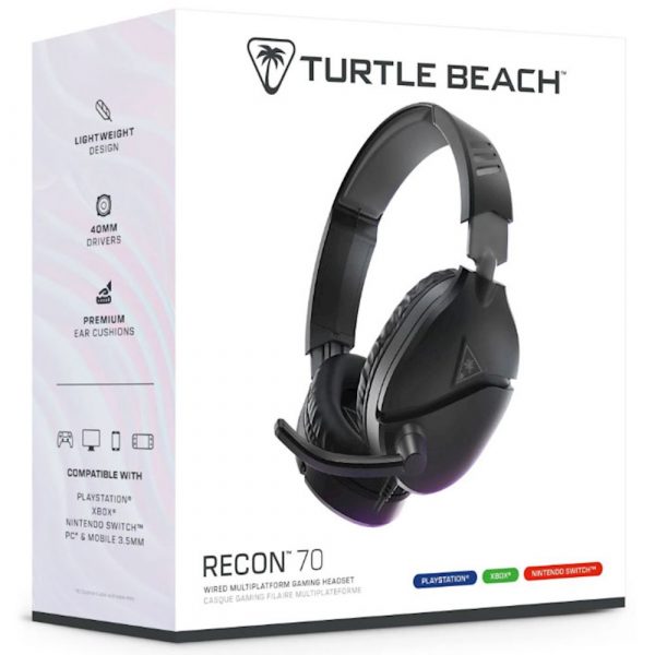 TURTLEBEACH Cuffie Wired Gaming Recon 70P Black V2